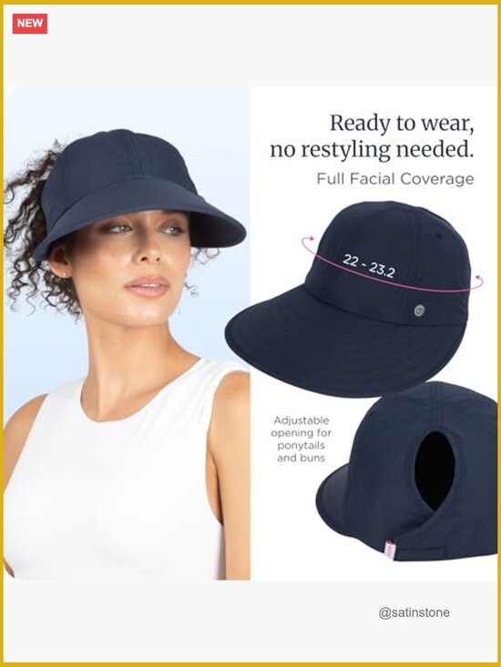 Wide Brim UPF 50 Sun Hat with Patented Ponytail Opening, Lightweight main image 6